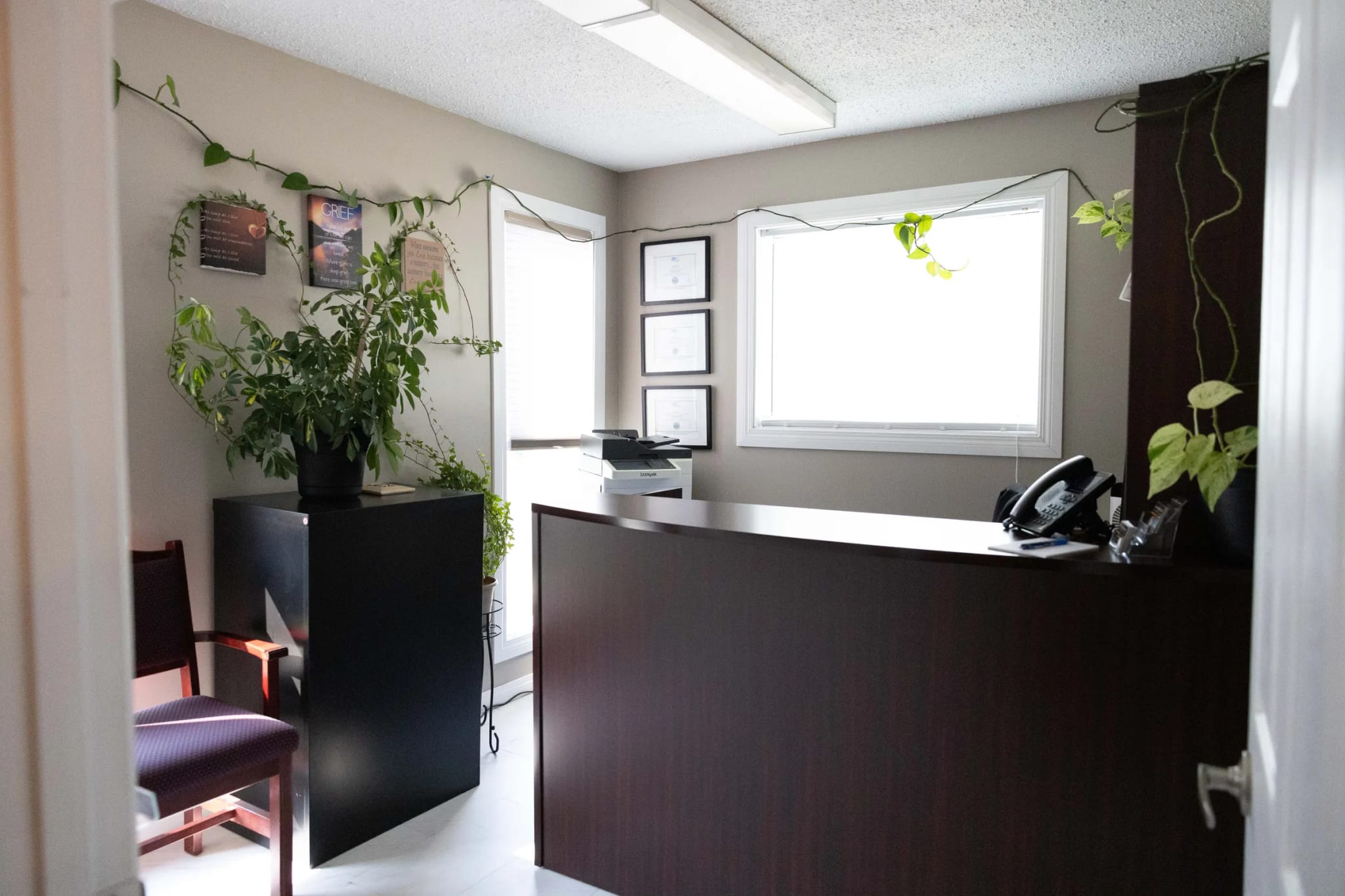 The front office at Edson Funeral Home